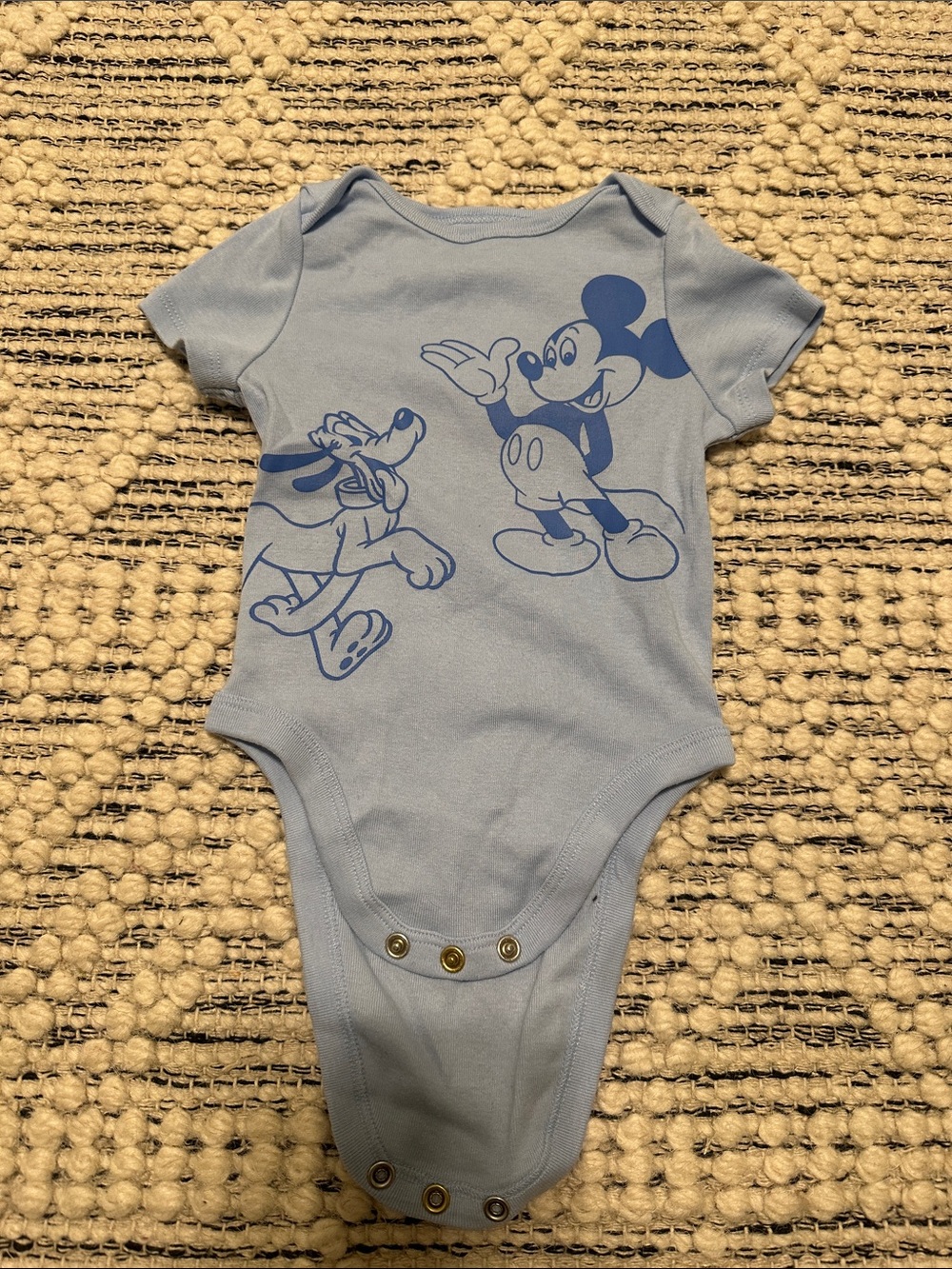 jumping beans Light Blue Mickey & Pluto Graphic One-Piece Bodysuit